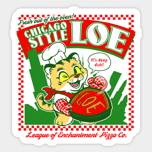 LOE Pizza Chicago Sticker by The League of Enchantment